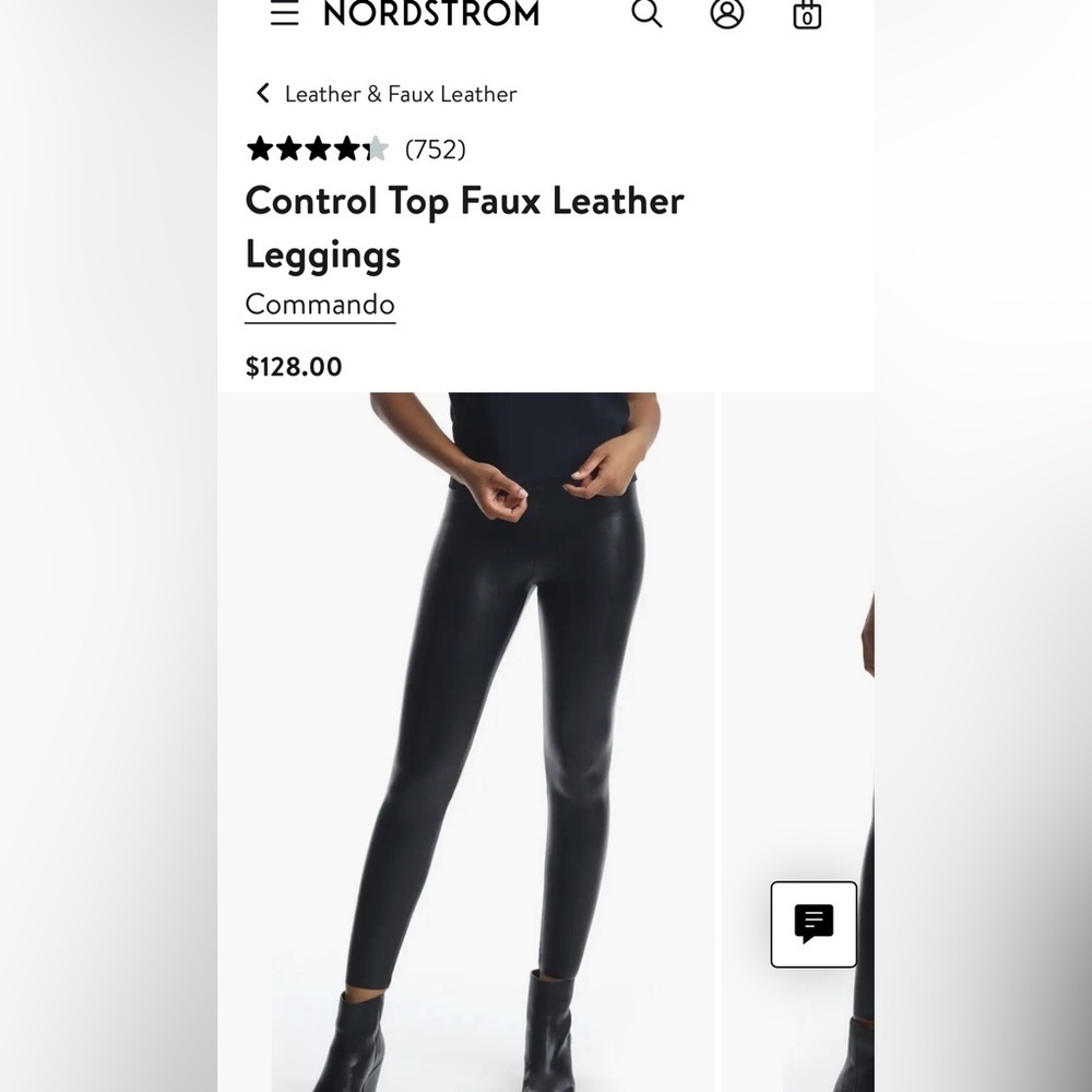 Commando Control Top Faux Leather Leggings